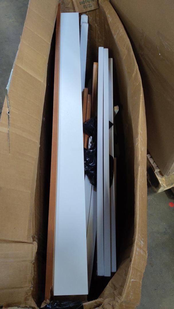 White Table With Brown Table Top