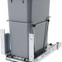 35QT Pull Out Trash Can for Under Sink Storage, Adjustable Sliding Drawer System, Doesn't Include Door Fittings (35 qt)