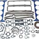 Overhaul Gasket Adapter Kit Full Set Overhaul Gasket 260-1000 for Small Block Chevy 327 350 Intake Exhaust Gasket Seal Repalcement