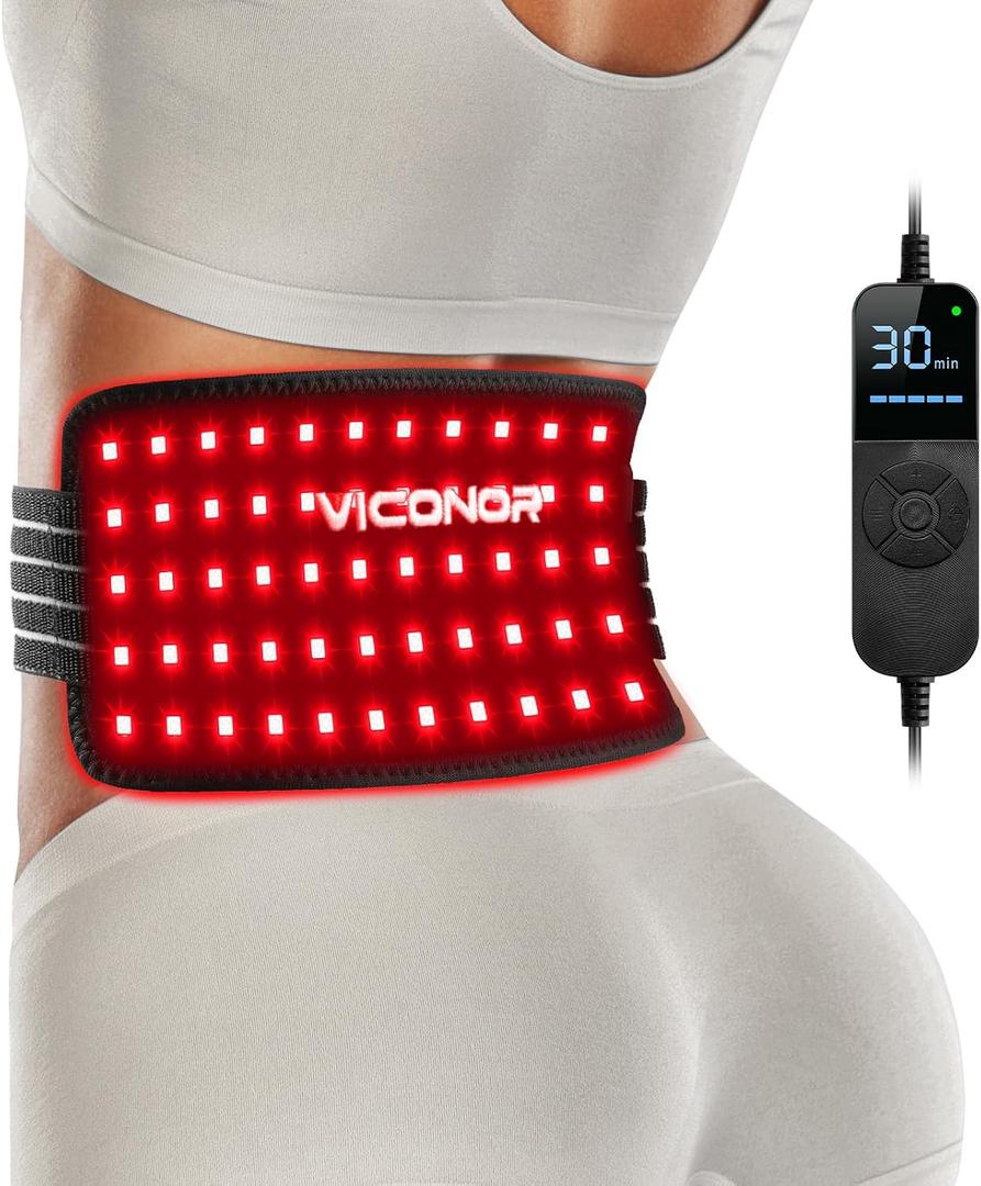 Red Light Therapy Belt for Body, Infrared Light Therapy, 660nm &850nm 3-in-1 LED Bead, Pain Relief, red-Light Therapy for Dogs, Shoulder, Back, Knee. Improve Joint Inflammation