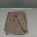 LAMIT Taupe Linen Curtains 24 Inch Length, Semi Sheer Light Filtering Window Panels Back Tab and Rod Pocket Drapes for Basement/Small Windows, 25 x 24 Inch, 2 Panels