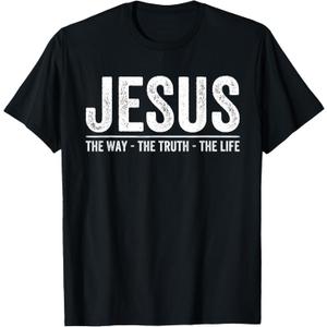 Christ Jesus The Way. The Truth. The Life Blessed Christians Men T-Shirt, S