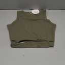 ANRABESS Women Tank Tops High Neck Sleeveless Sexy Cutout Racer Back Going Out Crop Tops Shirts Summer Y2K Outfits (Medium, Army Green)