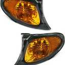 Left+Right Corner Lights Turn Signal Lamps for BMW 3 Series E46 325i 325xi 2002 2003 2004 2005 Yellow Lens, 2 Pieces