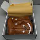 Rollda Boys Cowboy Boots Kids Western Boots Square Toe Girls Cowgirl Boots, 1 Little Kid (Brown)