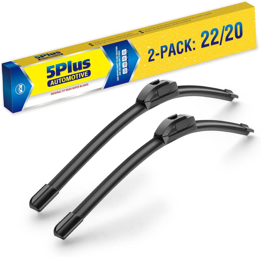 22"+20" Windshield Wiper Blades Replacement For Toyota Tacoma 2023 2022 2021 2020-2016 4Runner 2009-2003 86 2020-2017 GR86 2024-2022 /Chevy Camaro 2020-2016 Corvette 2019-2014+More(Set of 2)