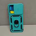 Taisairu for Samsung Galaxy S25 Ultra Case with Screen Protector & Slide Camera Lens Cover, Built-in Magnetic Ring Stand Shockproof Protective Phone Case for Samsung S25 Ultra Case (Mint Green)