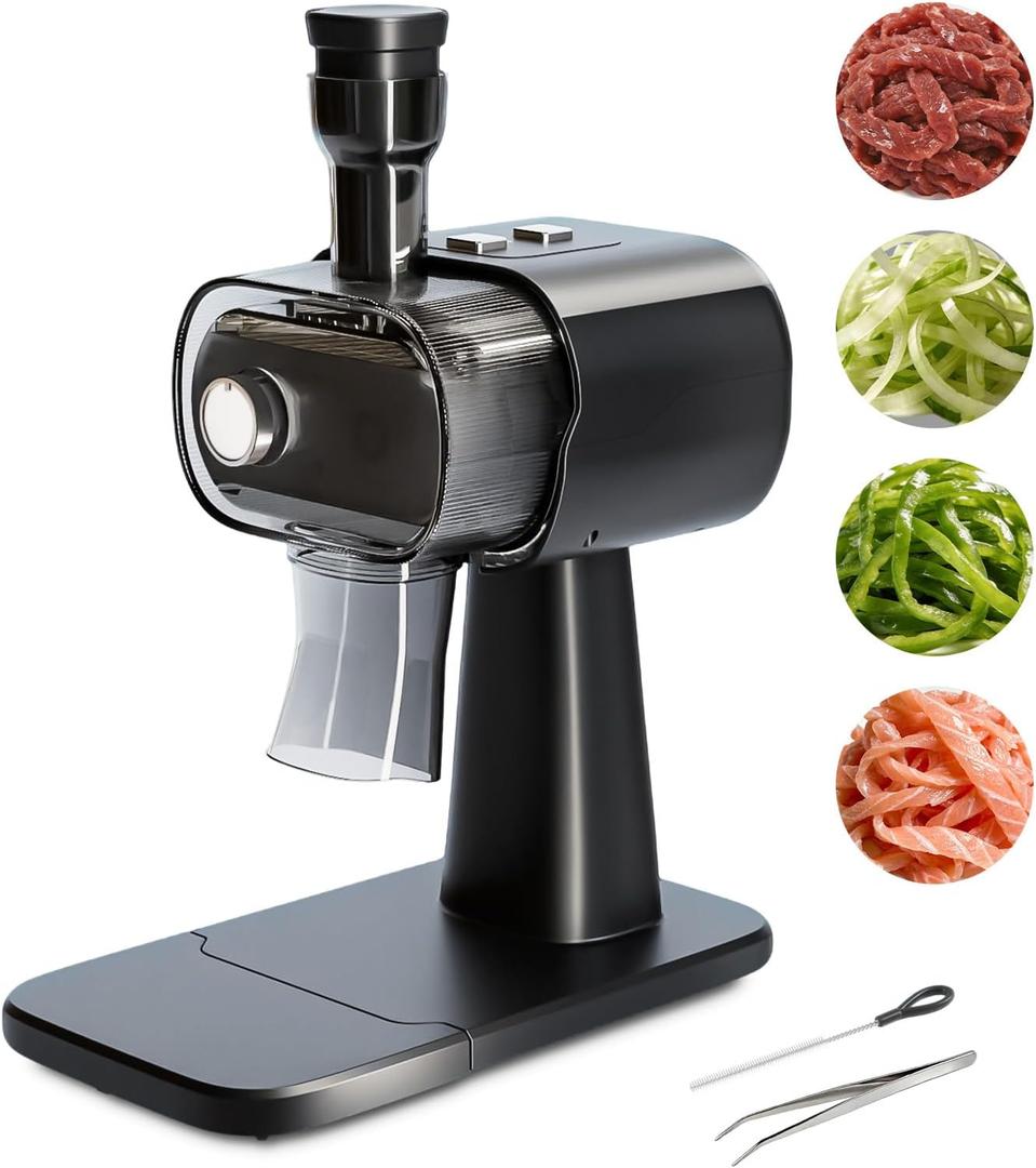 Electric Green Onion Grater, Commercial Spring Onion Cutter, Home Kitchen Shallot Julienne, Stainless Steel Blade Scallion Shredder, Suitable for Chili, Meat, Fish, Green Bean, 2mm
