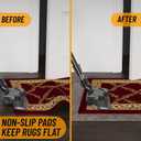 Ottomanson 3' x 10' Non-Slip Rug Pad Gripper 1/4 Inch Thick Dual Surface Felt + Rubber Gripper - Safe for All Floors, Brown