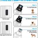 Casfuy Dog Nail Grinder Upgraded - Professional 2-Speed Whisper-Quiet Electric Pet Nail Trimmer Painless Paws Grooming & Smoothing for Small Medium Large Dogs & Cats (White)