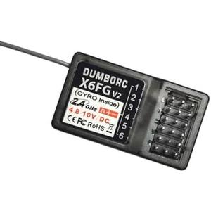 ATA HOBBY DUMBORC X6FG(Built in Gyro) 6 Channels 2.4GHz RC Receiver for DUMBORC X6/X4/X6PM-350 Transmitter RC Car Boat Tank Drifting Car