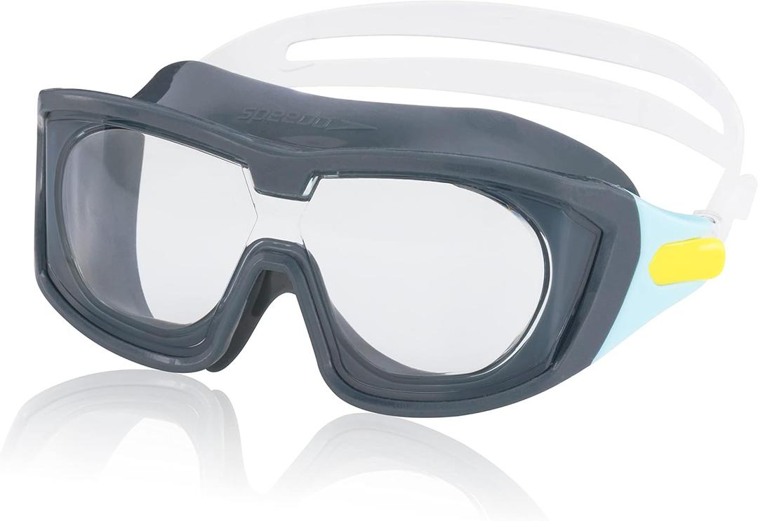 Speedo Unisex-Child Swim Goggles Proview Mask (Steel Grey/Clear)