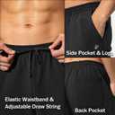Pudolla Men's Cotton Yoga Sweatpants Athletic Lounge Pants Open Bottom Casual Jersey Pants for Men with Pockets (Black, L)