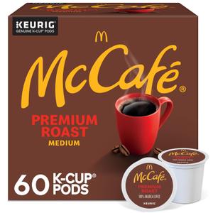 McCafe Premium Roast Coffee, Single Serve Keurig K-Cup Pods, Medium Roast, 60 Count, (6 Packs of 10) (EXP 11/30/25)