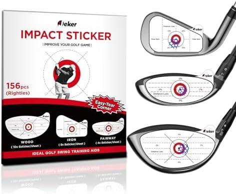 IJEKER Golf Impact Tape - High-Resolution Strike Stickers for Iron, Wood & Fairway Clubs, Non-Residue, Swing Training Aid Impact Labels