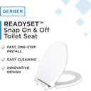 Gerber ReadySet Soft Close Round Toilet Seat with Quick Release, White