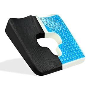 Bed Sore Cushion for Butt, Breathe Freely Fiber Anti Bedsore Cushion, T Shaped Opening Triangular Slope Desig, Bedsore Pressure Relief Pillow for Elderly, Bedridden, Disabled (With Black Cover)