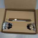 Upgraded Mortise Lock Set for Interior Door, Antique Vintage Style Crystal Glass Door Knobs with Skeleton Key, Reversible for Left & Right Handed Door, Oil Rubbed Bronze Finish