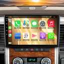 (8Core + 64GB) 10.2 Inch QLED Touch Screen Car Radio for Dodge RAM 1500 2500 3500 2009 2010 2011 2012 with Carplay and Android Auto, Support Bluetooth,WiFi,GPS,FM Radio,Backup Camera & SWC