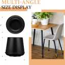 VOCOMO 5/8" Round Rubber Chair Leg Tips Caps, 16 Pack Small Chair Leg Floor Protectors Small Furniture Legs Caps Non Slip Reduce Noise for Hardwood Floors (Black, Fit: 16mm to 17mm)