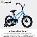 Royalbaby Rocket Kids Bike Toddlers 12Inch Wheel Bicycle Beginners Boys Girls Ages 3-4 Years with Training Wheel, Light Blue