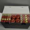 100ct Christmas Ball Ornaments Set, Red and Gold Shatterproof Hand-Painted Hanging Baubles Decoration Bulk for Xmas Tree, Wreath, Garland, Home Holiday Decor