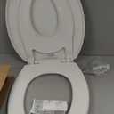 Little2Big Toilet Seat with Built-In Toddler Potty Training Seat, Slow Close, Easy to Install, Made in USA, ELONGATED, White