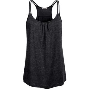 Hibelle Womens Scoop Neck Cute Racerback Yoga Workout Tank Top