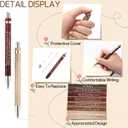 Kosiz 50 Pcs Teacher Pens Gifts Bulk Appreciation Inspirational Pens Bamboo Ballpoint Thank You Gifts for Teacher from Students Office Supplies Thanksgiving Christmas Party Favors(Multicolor)