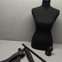 FDW Manikin 60-67Height Adjustable Female Dress Model Display Torso Body Tripod Stand Clothing Forms (Black, 60-67 Inches)