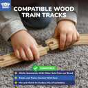TOY Life Wooden Train Set for Toddlers 2-4, 56PCS Police Station Train Toys with Wooden Train Track Set, Magnetic Police Car Set, Toys for 3 4 5 6 Year Old Boys Kids, Compatible with Major Brand