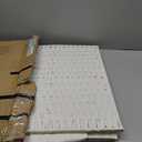 SONGMICS Laundry Hamper with Lid, 110L Clothes Hamper with 2 Removable Liner Bags, 6 Mesh Bags, Wicker Laundry Basket, Double Laundry Hamper for Laundry Room, 13 x 22.4 x 23.6 Inches, White ULCB52WT