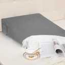 NookZuzu Dark Grey Wedge Pillow Case Cover,Bed Wedge Pillow Cover with Zipper,25"x25"x10" Pillowcase Protector with Side Pocket for Storage Soft, Breathable, Removable & Machine Washable