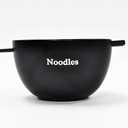 Signature Housewares Expressions Noodle Bowl with Chopsticks, Black, 26oz