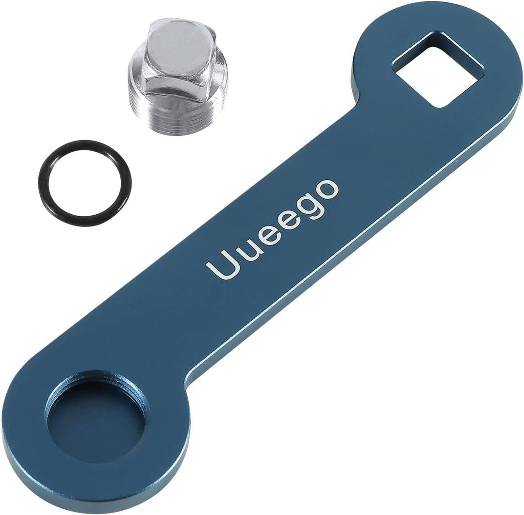 Non-Corrosive Aluminum Boat Drain Plug Wrench, Patented, Fits 1/2 inch NPT Plug, Easy to Use and Store (blue)