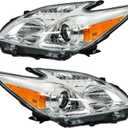 WFLNHB Replacement for Prius 2012-2015 Left and Right Sides with White Housing Headlamp Assembly 8113047520 8117047520 TO2518134C TO2519134C