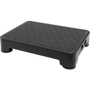 COOL-ANGLE Non-Slip Step Stool for Adults & Seniors  3.4" Low Profile Wide Platform 600lbs Capacity  6 Stability Feet Bed Step for High Beds, Bath & Car  Portable with Handles, Black