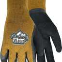 Chilly Grip A315 Black/Brown Large Acrylic Full Fingered Work & General Purpose Gloves - Rubber Foam Coating - A315-L [PRICE is per PAIR]