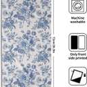 Blue Floral Spring Hand Towels for Bathroom Set of 2 Vintage Flowers Botanical Print Cream White Decorative Handtowels Soft Absorbent Seasonal Bath Towel for Home Guest Room Hotel Gym Spa, 28"L x 14.5"W