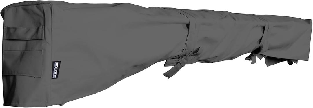 ADVANING All-Weather Protective Cover for 12' Wide Retractable Awnings, Heavy-Duty Weather Proof Polyester Fabric, Color: Grey, AC1200-P862T  