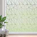 Coavas Frosted Glass Window Privacy Film, Static Cling Decorative Covering for Bathroom Bedroom Door, No Glue Removable Vinyl UV Blocking Heat Control, 45.2 x 393.7 inch