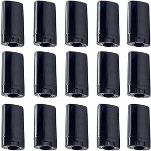 20 Pack 15ml Empty Deodorant Containers Oval Lip Balm Tubes 0.5 oz Plastic Deodorant Tubes Refillable Oval Twist-Up Tubes BPA-Free for DIY Homemade Crayon Chapstick Lotion Sticks Vials(Black)