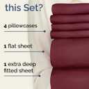 Extra Deep King Sheet Set - 6 Piece Breathable and Cooling Sheets - Hotel Luxury Bedding for Women, Men, Kids & Teens - Easy & Secure Fit - Soft, Wrinkle Free and Comfy - Extra Deep Pockets - Burgundy