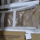 Signature Design by Ashley Stonehollow Casual Rectangular Dining Room Table Set with 4 Chairs and Bench, Set of 6, Foam Cushions, Wood, White and Gray