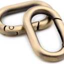 Carabiner Metal Spring Key Ring, 10 PCS Spring Keyring Buckle, Oval Ring for Bags