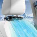 Car Fan for Driver and Passenger's Seat - Mini Portable USB Backseat Cooling Fan Kids Baby Quiet headrest Neck Fan Accessories with 3 Adjustable Wind Speeds for All Cars Vehicle Jeep Van RV Truck (Black)