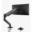 Basics Single Computer Monitor Stand with Cable Management, Height Adjustable VESA Desk Arm Mount, Fully Adjustable Tilt and Rotation, Steel, Black, Fits 1330" Screens