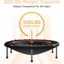 ALTLER 48" Foldable Mini Fitness Rebounder with Adjustable Foam Handle, Max Load 330/440 lbs, Indoor Cardio Exercise Rebounder for Adults