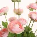 Artificial Silk Flowers Ranunculus Fake Flower,Suitable for Core Decorations,Weddings,Homes,Artistic Decorations,and Props (Pink)