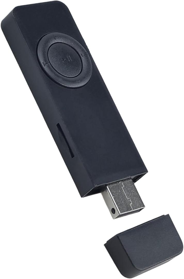 USB MP3 Player, Digital Lossless Music MP3 Player HiFi Sound MP3 Music Player with Headset for Students Kids Black Color